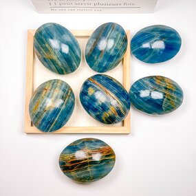 Palm Stone Factory - Blue Onyx 60mm Natural Gemstone Bulk