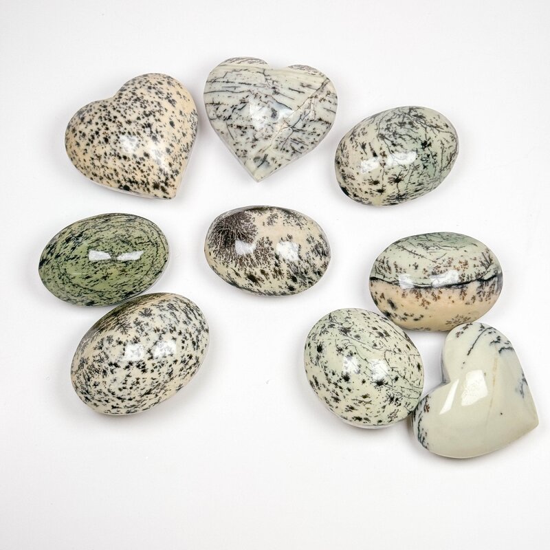 Palm Stone Manufacturer - Polished Dendritic Wood Jasper Hearts