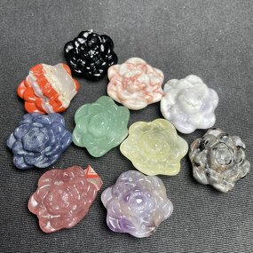 Crystal Rose Flower Factory - Mini Rose Quartz Carving Flowers