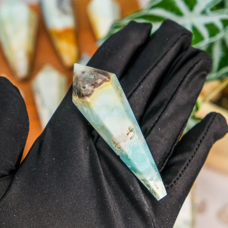 Amazonite Crystal Wand Factory - New Natural Hand Carved