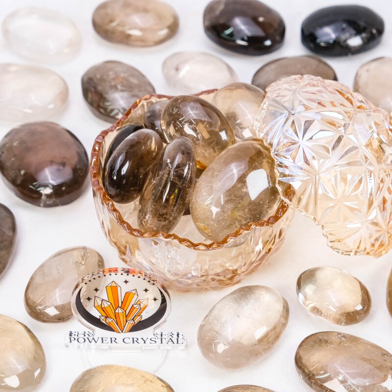 Palm Stone Factory - Natural Smoky Quartz Spirit Energy
