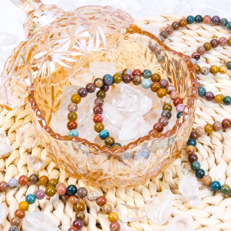 Ocean Jasper Bracelet Factory - Hot Selling Unisex 8mm Energy