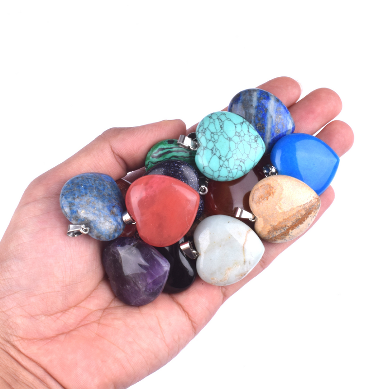 Crystal Pendant Factory - 30mm Heart-Shaped Gold-Plated Jewelry