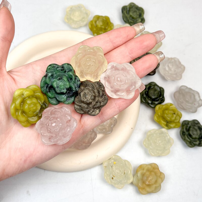 Crystal Flower Craft Manufacturer - Natural Healing Stone Carving