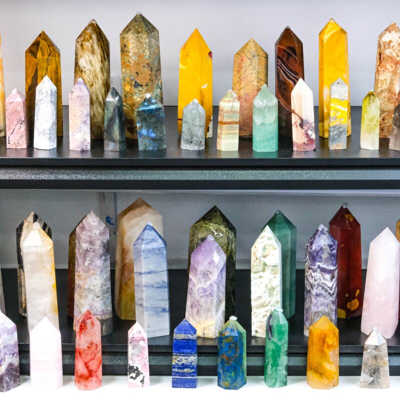 Crystal Tower Manufacturer - Aura Coated Sphalerite Natural Stone