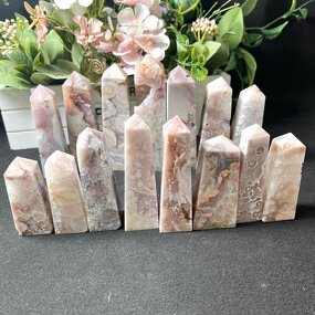 Amethyst Crystal Tower Factory - Pink Stone Points Wholesale