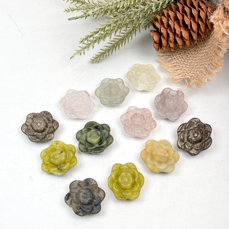 Crystal Flower Craft Manufacturer - Natural Healing Stone Carving
