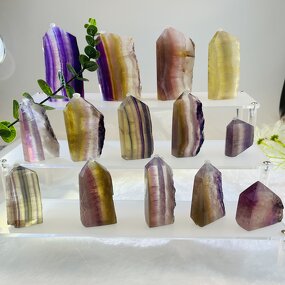Crystal Wand Factory - Rainbow Fluorite Healing Points