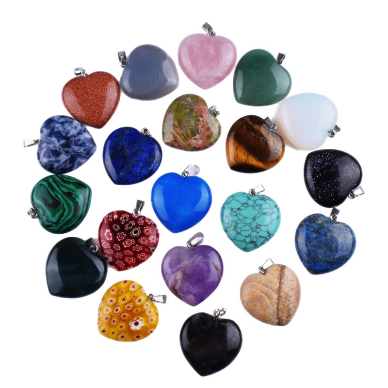 Crystal Pendant Factory - 30mm Heart-Shaped Gold-Plated Jewelry