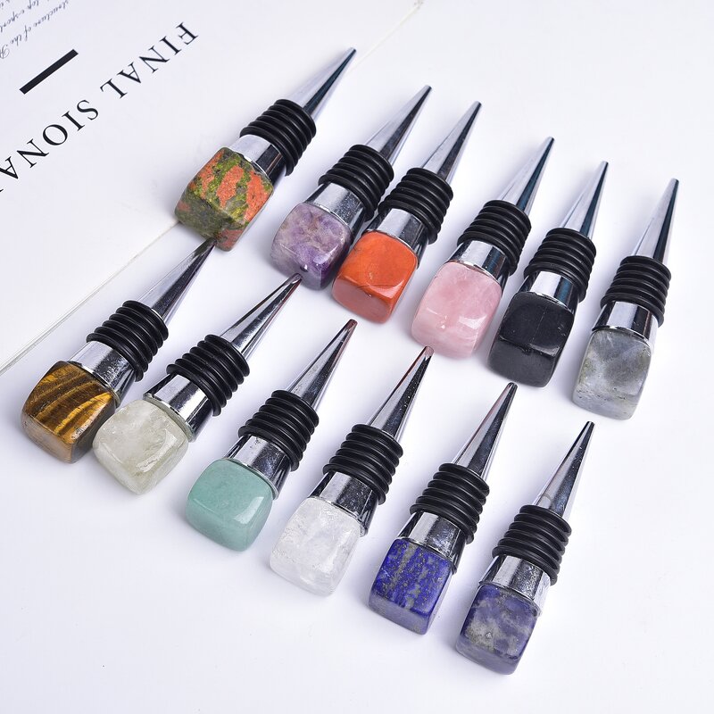 Wine Stopper Manufacturer - Custom Rose Quartz Whisky Stopper