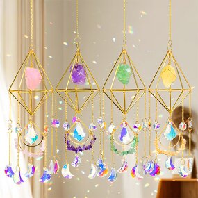 Stained Glass Sun Catcher Factory - Diamond Natural Crystal Sticker
