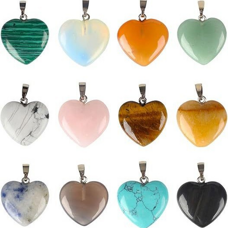 Crystal Pendant Factory - 30mm Heart-Shaped Gold-Plated Jewelry