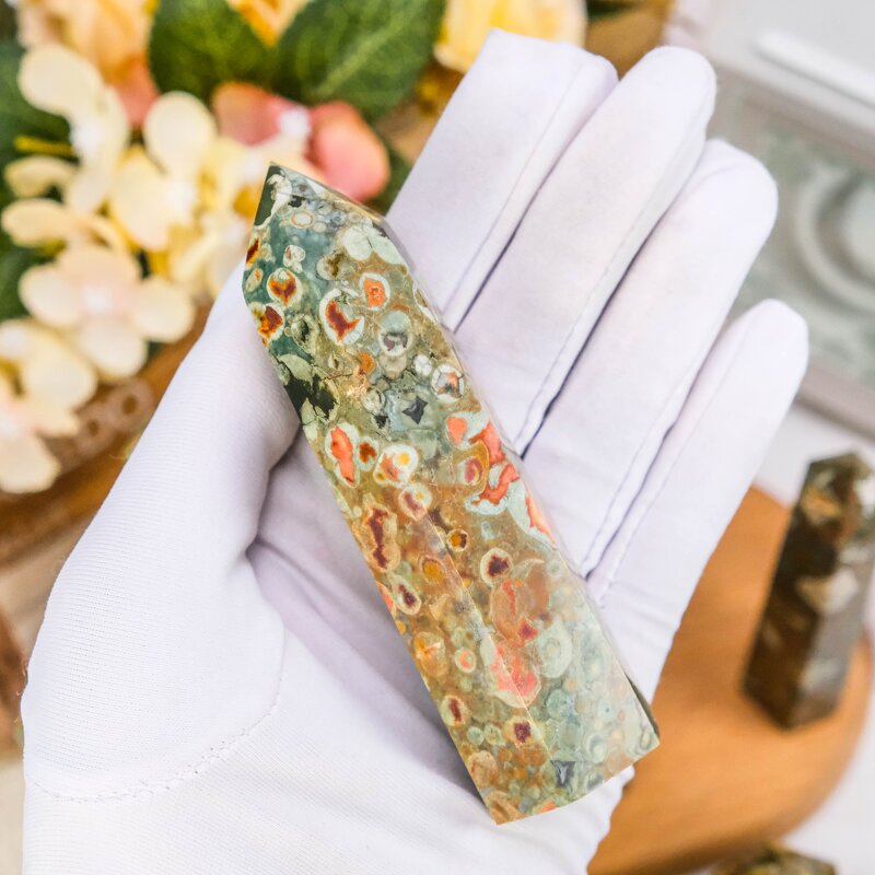 Crystal Healing Stone Factory - Moss Agate Rhyolite Points