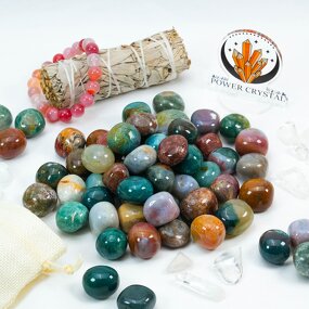 Tumbled Stone Manufacturer - Hot Sale Ocean Jasper Raw Stone