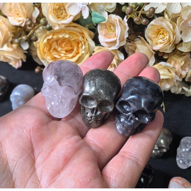 Crystal Skull Factory - Mini Hand-Carved Clear Quartz Healing