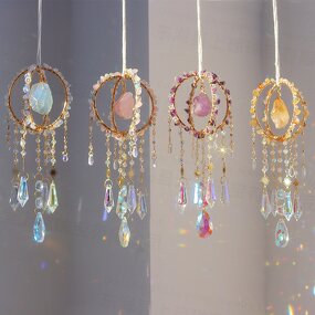 Healing Crystal Sun Catcher Manufacturer - Natural Amethyst Diamond Prism