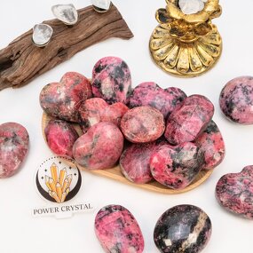 Palm Stone Manufacturer - Black Rhodonite Polished Healing