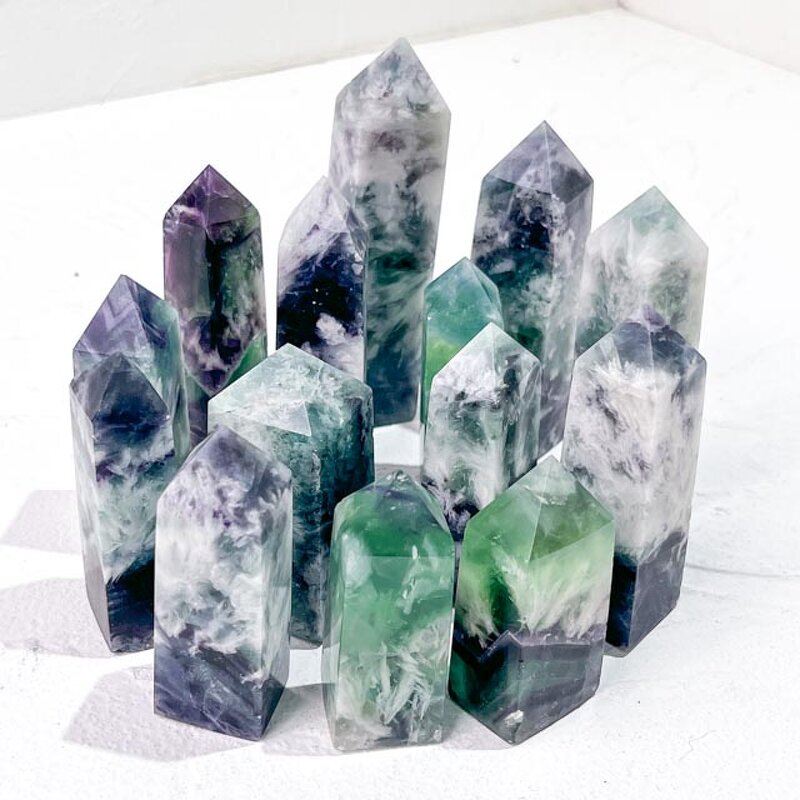 Crystal Tower Manufacturer - Large Fluorite Obelisk Feng Shui