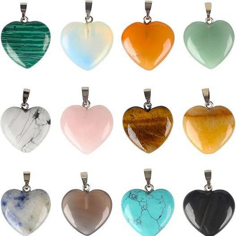 Crystal Pendant Factory - 30mm Heart-Shaped Gold-Plated Jewelry