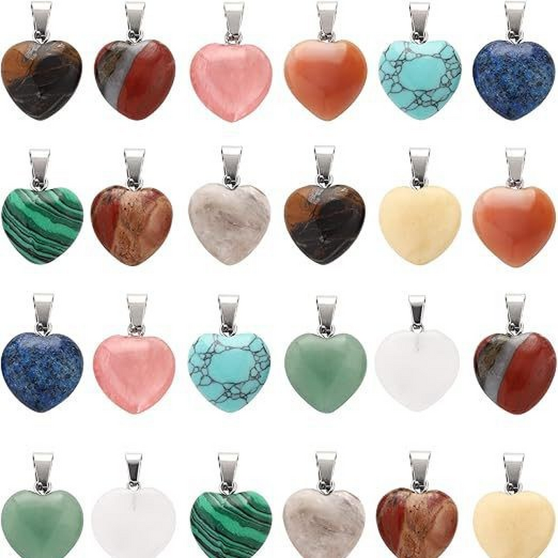 Crystal Pendant Factory - 30mm Heart-Shaped Gold-Plated Jewelry
