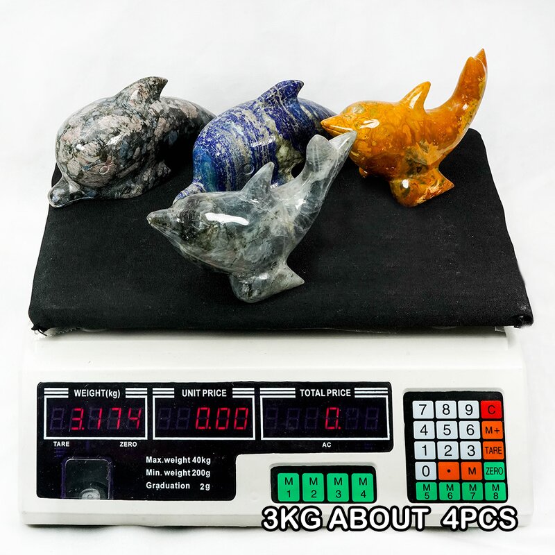 Crystal Dolphin Carving Factory - Natural Marine Animal Statue Decor