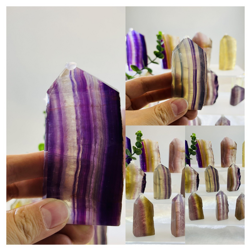 Crystal Wand Factory - Rainbow Fluorite Healing Points