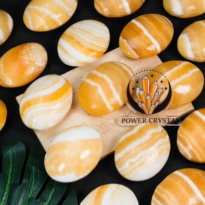 Palm Stone Factory - Wholesale Yellow Calcite Bulk Healing