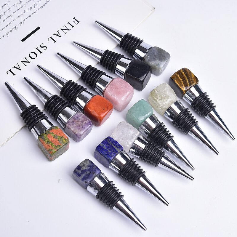 Wine Stopper Manufacturer - Custom Rose Quartz Whisky Stopper