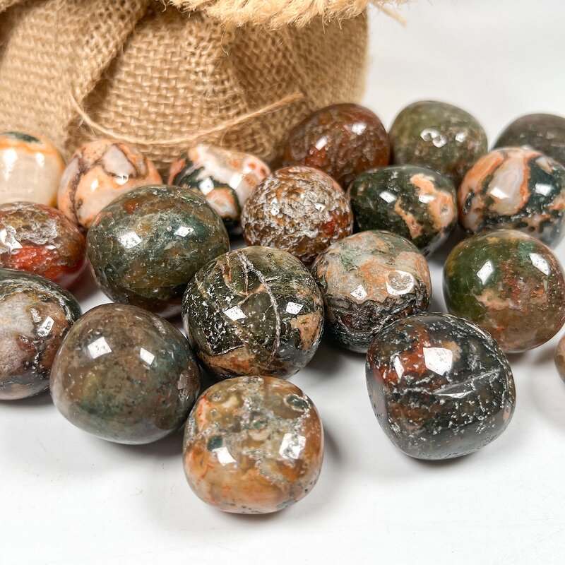 Tumbled Stone Factory - Factory Price Red Moss Agate Healing