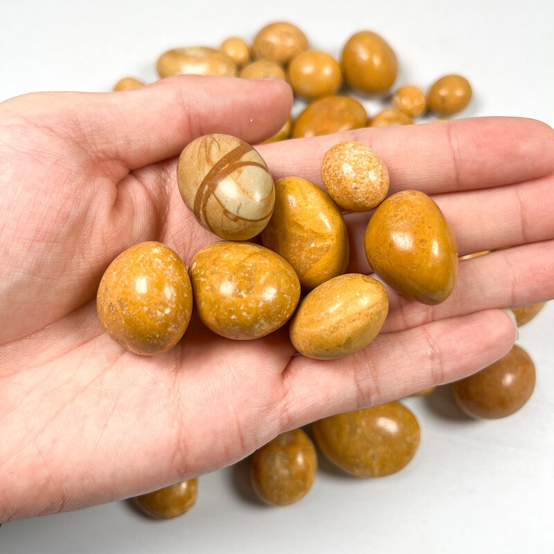 Tumbled Stone Manufacturer - Wholesale 30MM Yellow Jade Yoga