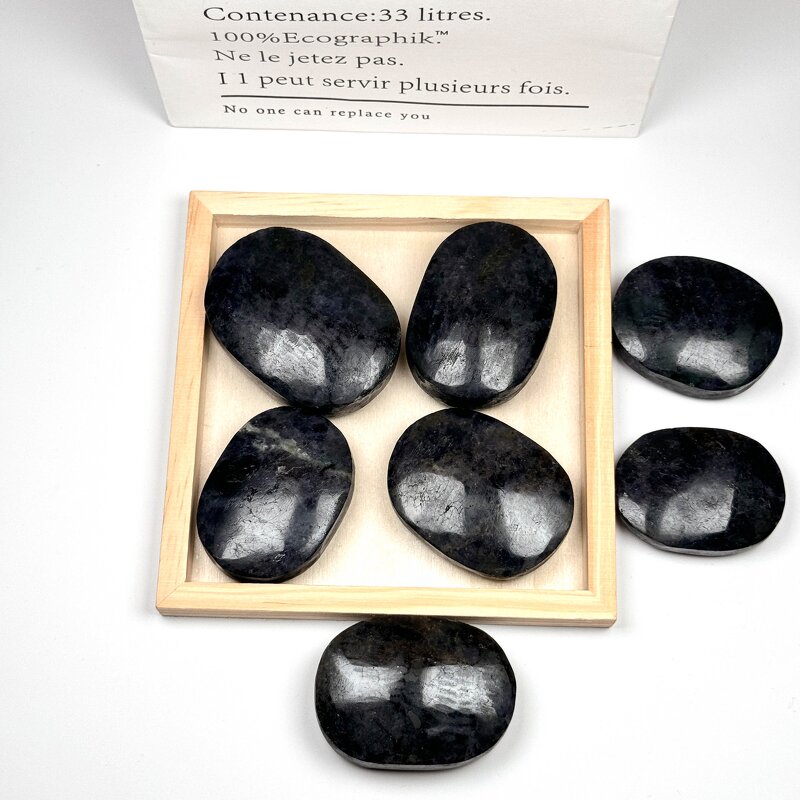 Palm Stone Manufacturer - Good Grade Lolite Tourmaline Eco-Friendly