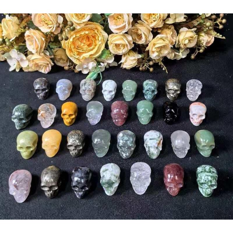 Crystal Skull Factory - Mini Hand-Carved Clear Quartz Healing