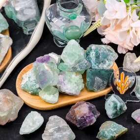 Fluorite Crystal Craft Factory - Green Raw Gemstone Free Form
