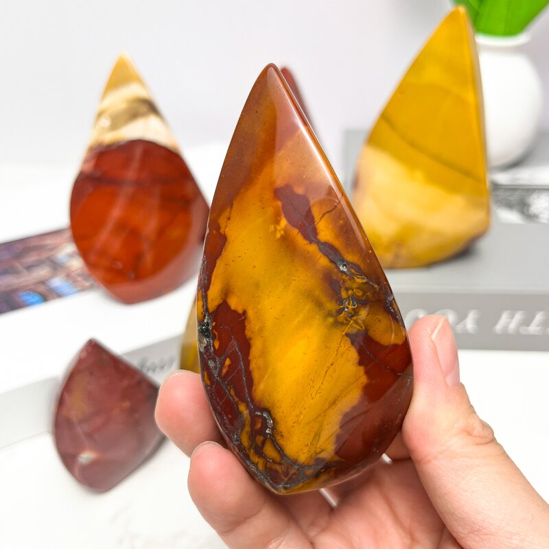 Crystal Ornament Factory - Fengshui Mookaite Jasper Torch Flame