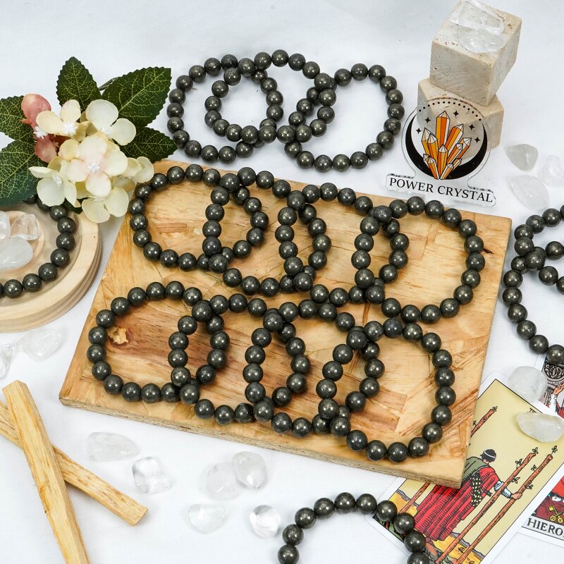 Pyrite Bracelet Manufacturer - Hot Selling Unisex Small Bead 8mm