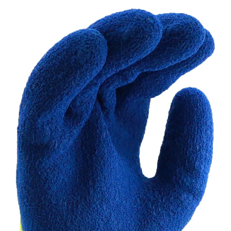 Latex Work Gloves Manufacturer - OEM/ODM Custom Polyester Terry Crinkle Knuckle Coated