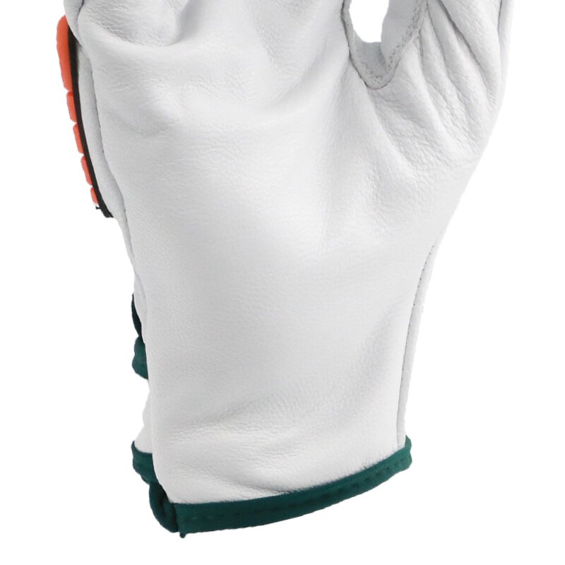 Leather Work Gloves Manufacturer - OEM/ODM Custom Cow Leather TPR Anti Impact A8