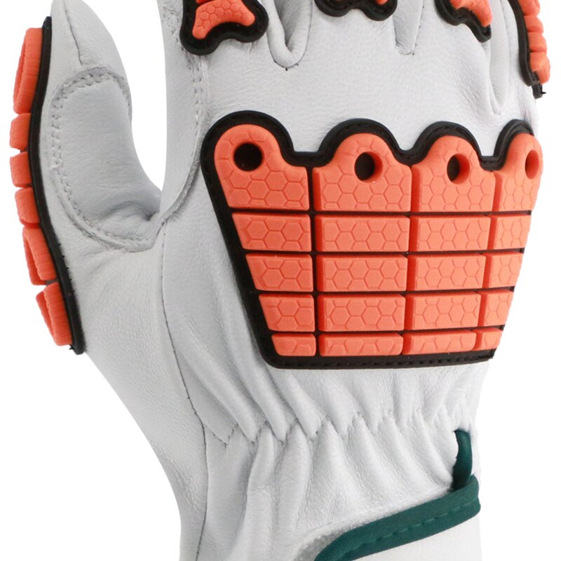 Leather Work Gloves Manufacturer - OEM/ODM Custom Cow Leather TPR Anti Impact A8