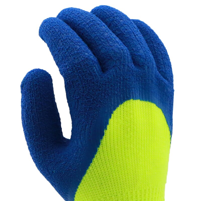 Latex Work Gloves Manufacturer - OEM/ODM Custom Polyester Terry Crinkle Knuckle Coated