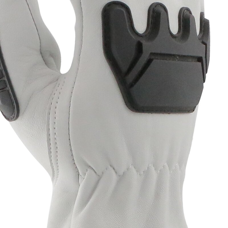 Leather Work Gloves Manufacturer - OEM/ODM Custom Goatskin TPR Back Protection