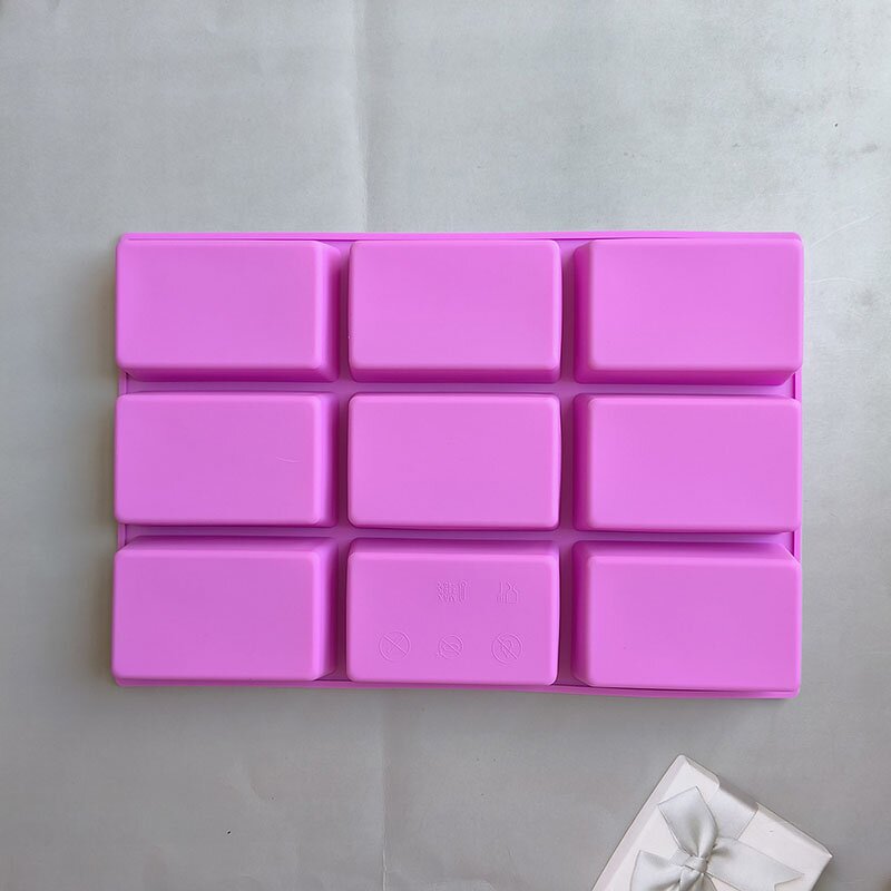 Rectangle Soap Mold Factory - OEM Large Food Grade 9-Cavity Silicone Mold