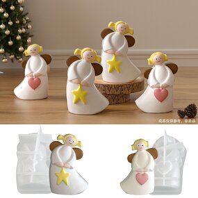 Silicone Mold Factory - Custom Heart Star Fairy Mold for Resin Candle Making