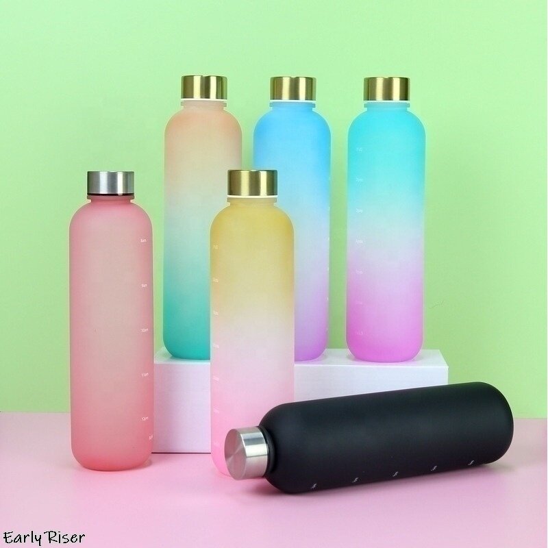 Sports Space Cup Manufacturer - OEM Gradient Color Frosted Large Capacity