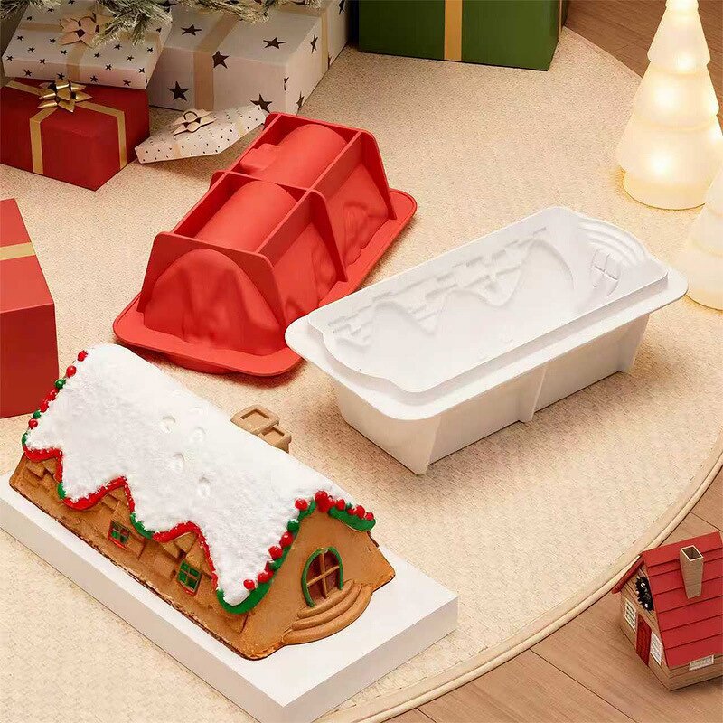 Christmas Cake Mold Manufacturer - Custom Cabin Mousse Cake Rectangle Pan
