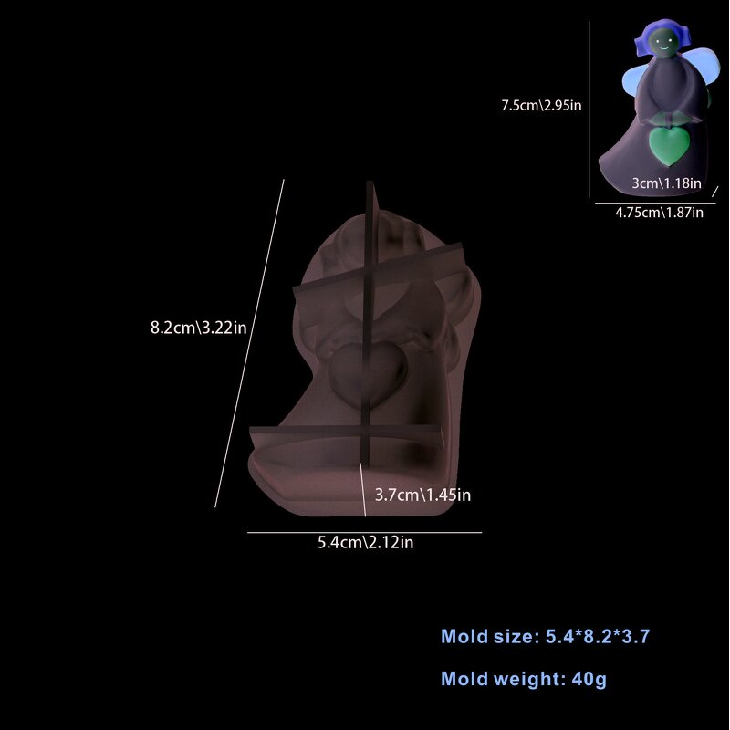 Silicone Mold Factory - Custom Heart Star Fairy Mold for Resin Candle Making