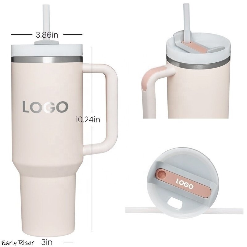 Car Cup Manufacturer - OEM 40oz Handle Straw 304 Stainless Steel Insulated