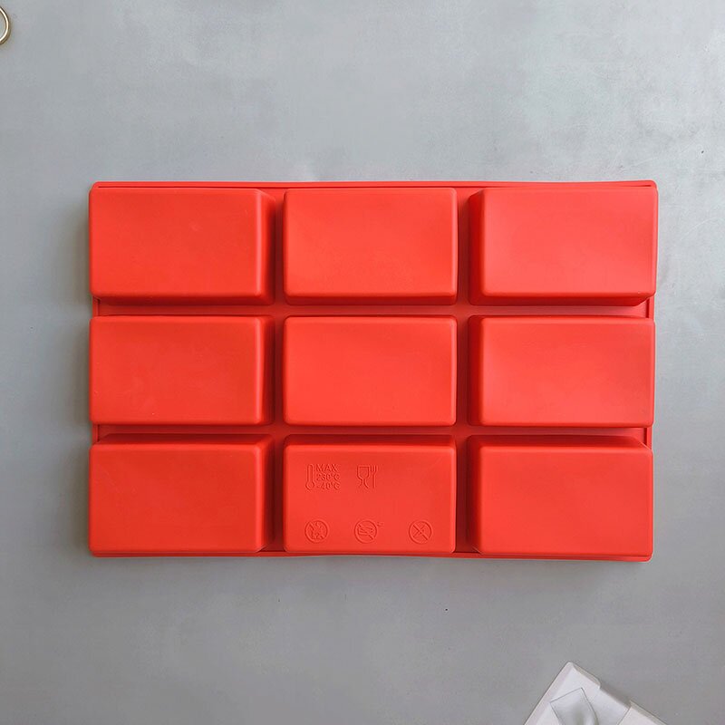 Rectangle Soap Mold Factory - OEM Large Food Grade 9-Cavity Silicone Mold
