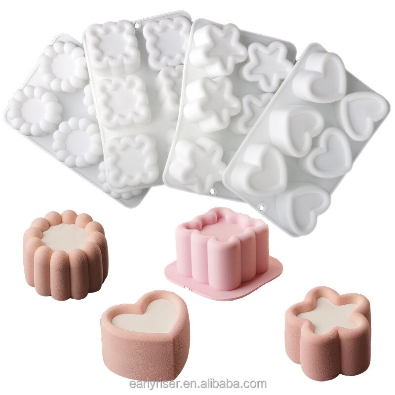Flower Mousse Mold Factory - OEM 3D Cupcake Bakeware Soap Cake Pan Mold