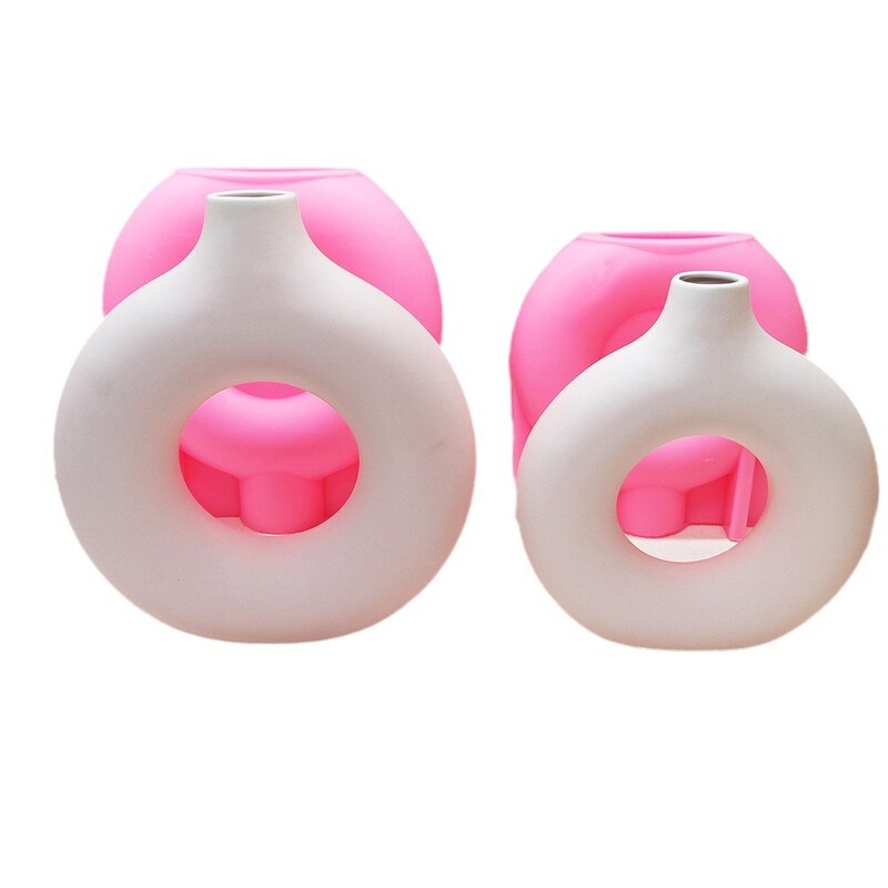 Circle Vase Mold Manufacturer - OEM Nordic Style Concrete Flower Bottle Mold