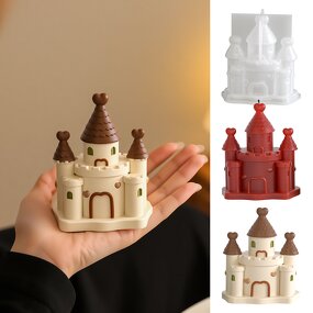 Castle Candle Mold Manufacturer - Custom European 3D Cement Resin Decor Mold